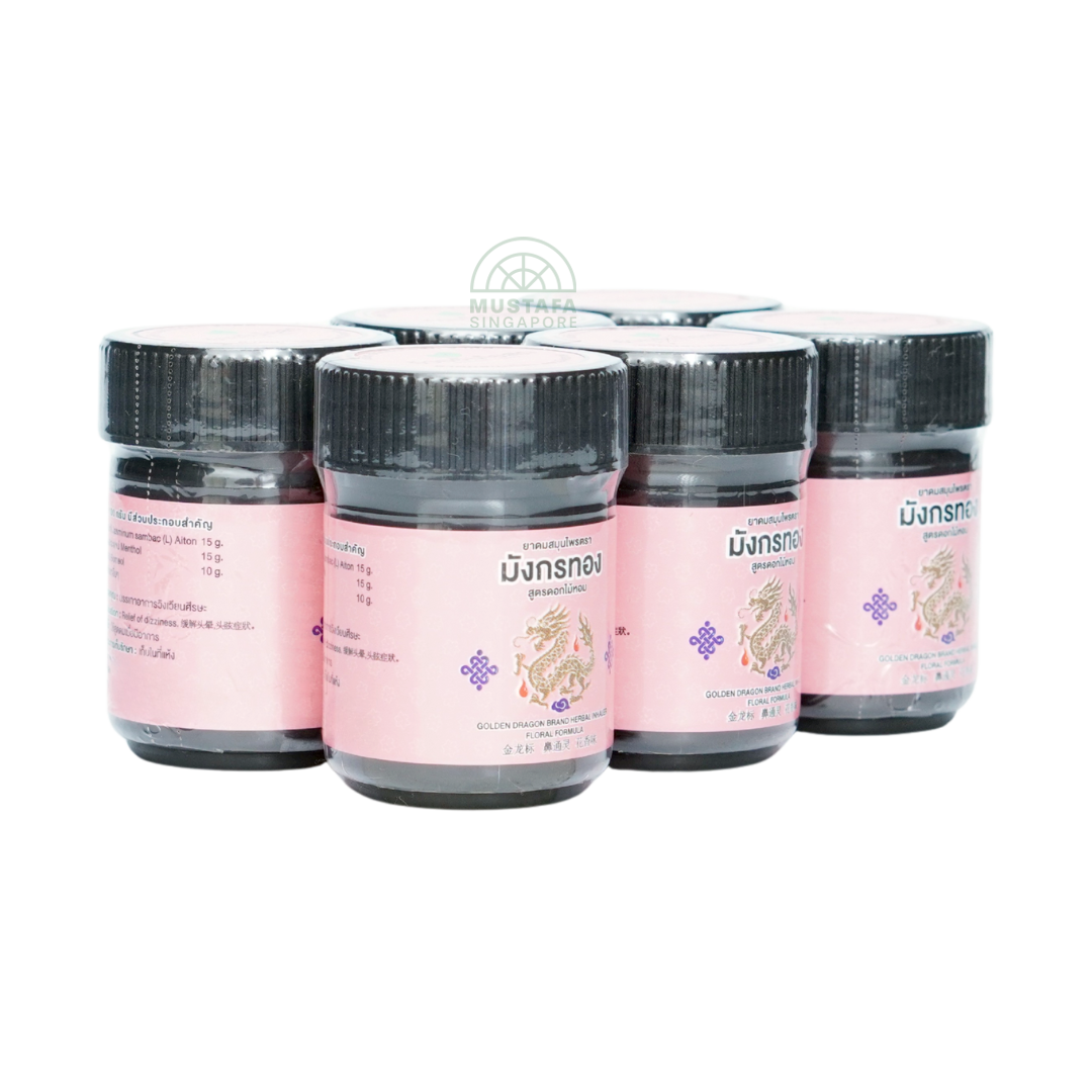 Golden Dragon Brand Herbal Inhaler Floral Formula 6s
