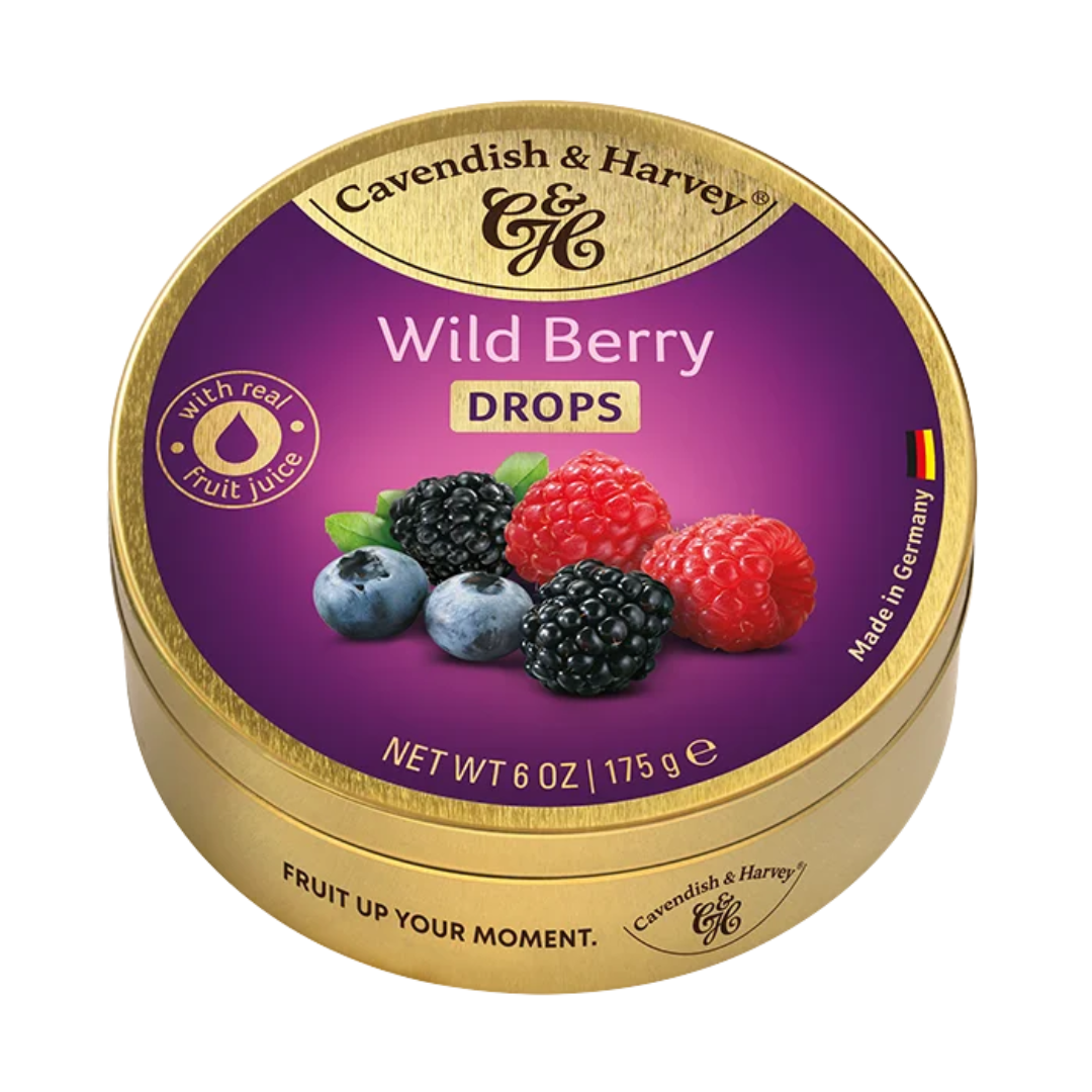 Cavendish and Harvey Wild Berry Drops Tin 175g