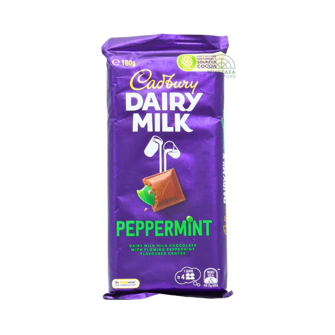 Cadbury Dairy Milk Peppermint Milk Chocolate Bar 180g