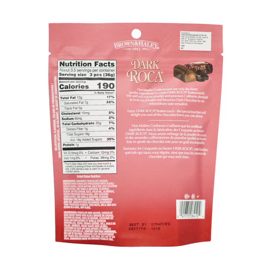 Brown & Haley Dark Roca Buttercrunch Pouch 127g Brown & Haley Dark Roca Buttercrunch Pouch 127g