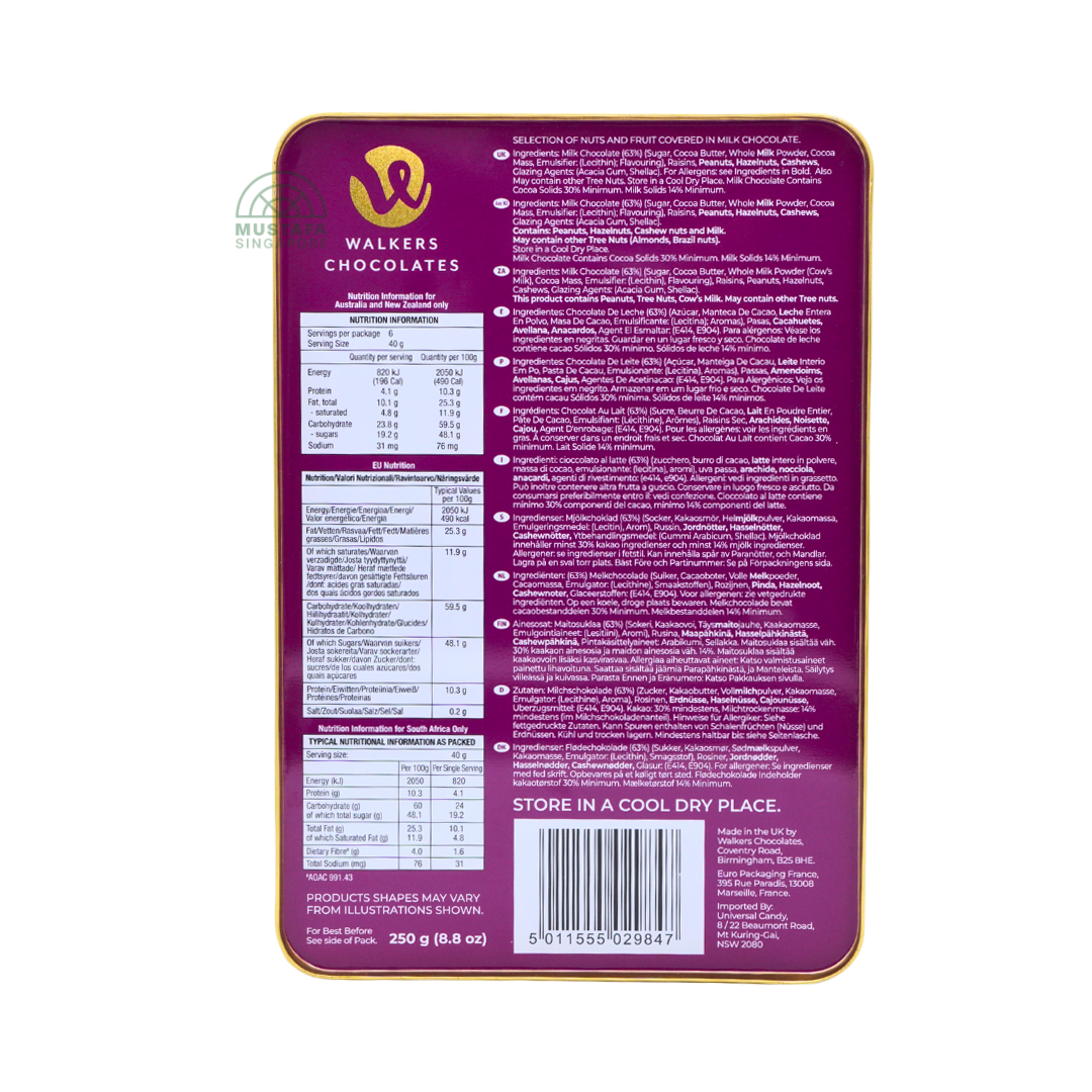 Walkers Chocolate Fruit & Nuts Deluxe 250g