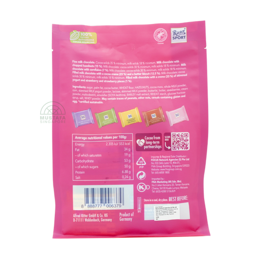 Ritter Sport Mini Pouch 400g 24s Ritter Sport Mini Pouch 400g 24s