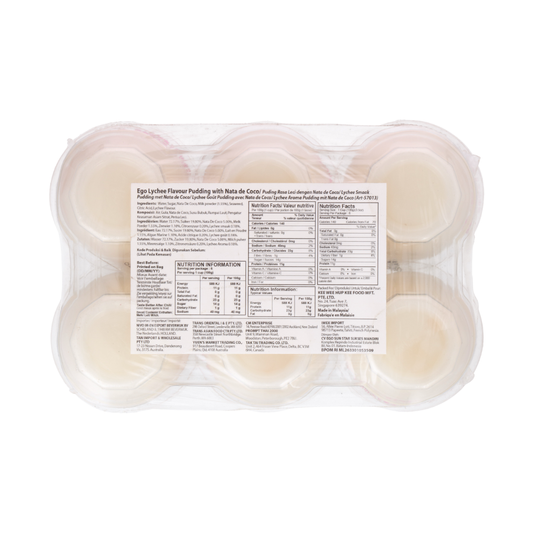 Ego Pudding Lychee 6's 600g Ego Pudding Lychee 6's 600g