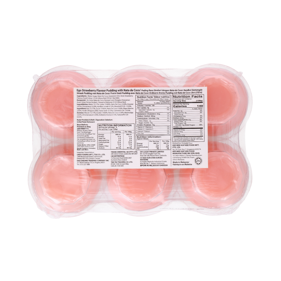 Ego Pudding Strawberry 6's 600g