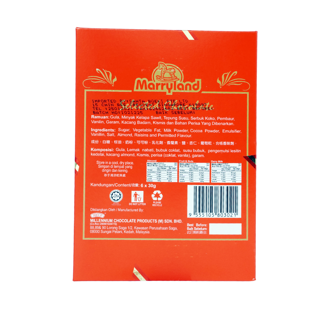 Marryland Milk Chocolate Assorted 6s
