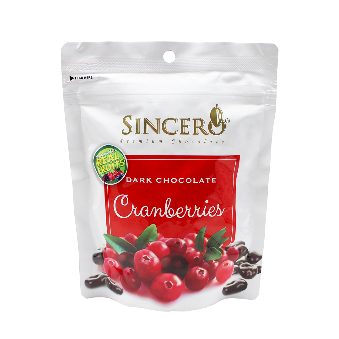 Sincero Premium Chocolate Dark Chocolate Cranberries 200g