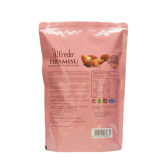 Alfredo Tiramsu Almond White Chocolate 300g
