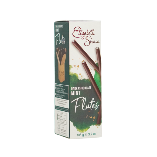 Elizabeth Shaw Dark Chocolate Mint Flutes 105g Elizabeth Shaw Dark Chocolate Mint Flutes 105g