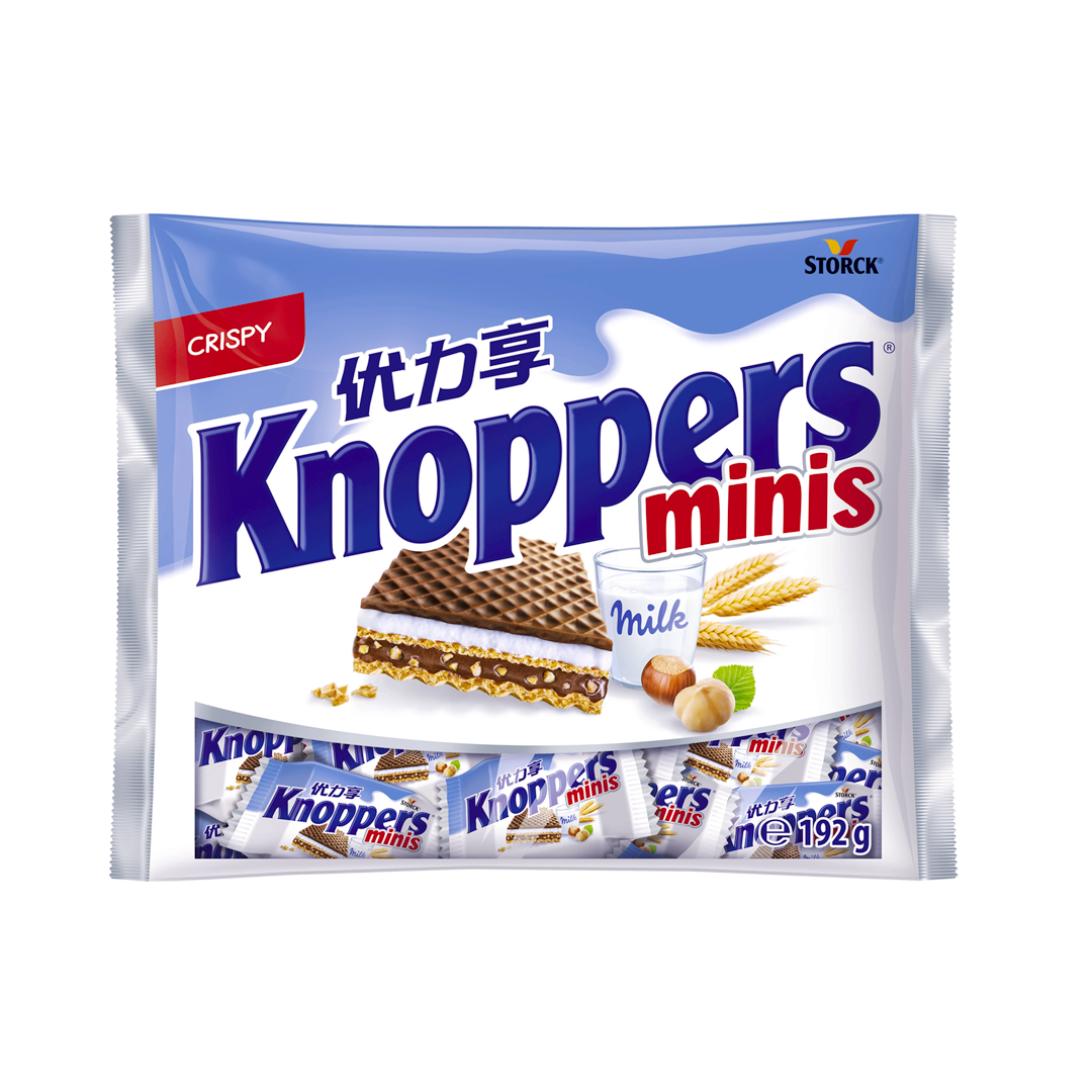 Storck Knoppers Milk & Hazelnut Cream Wafer Minis 192g