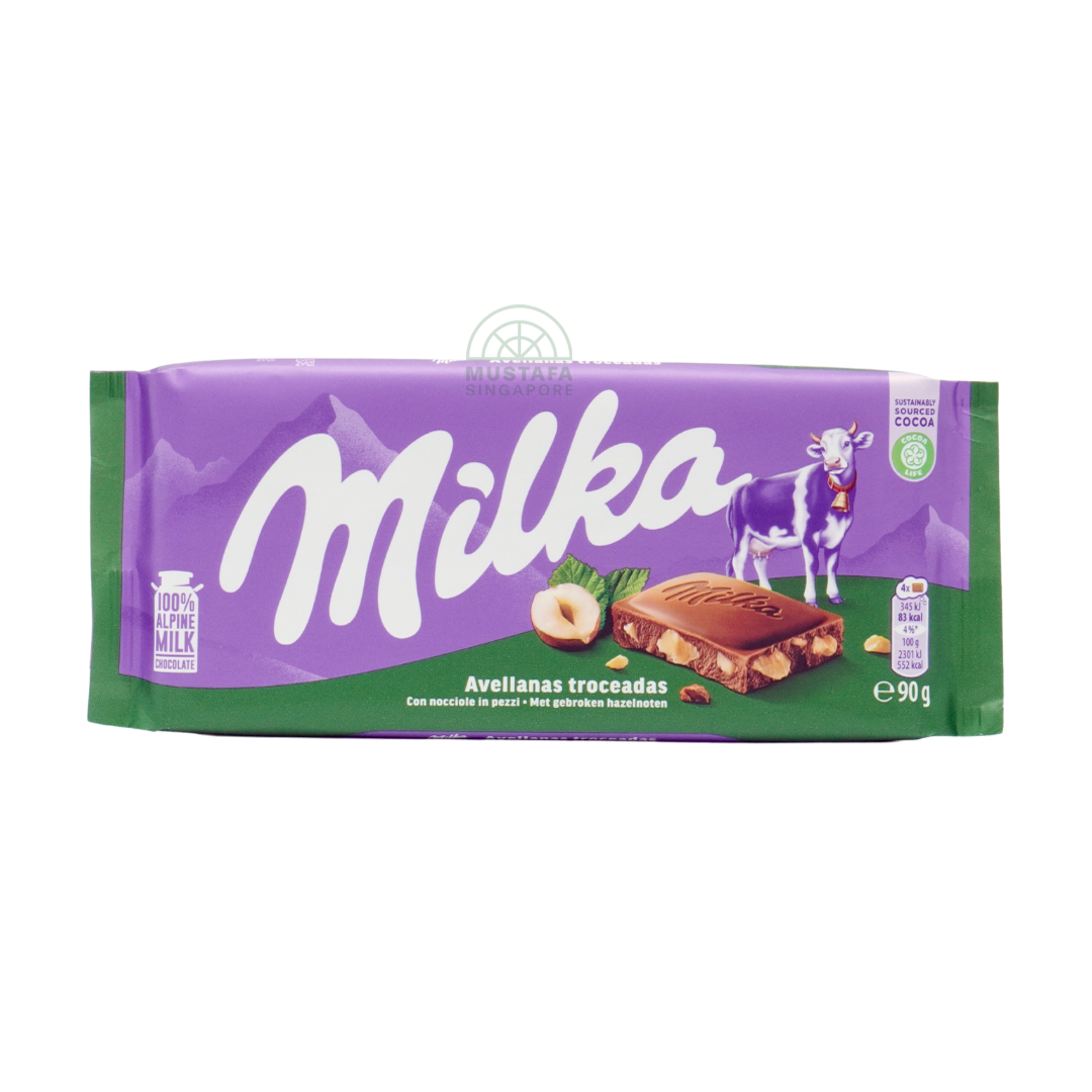 Milka Avellanas Troceadas Chocolate Bar 90g