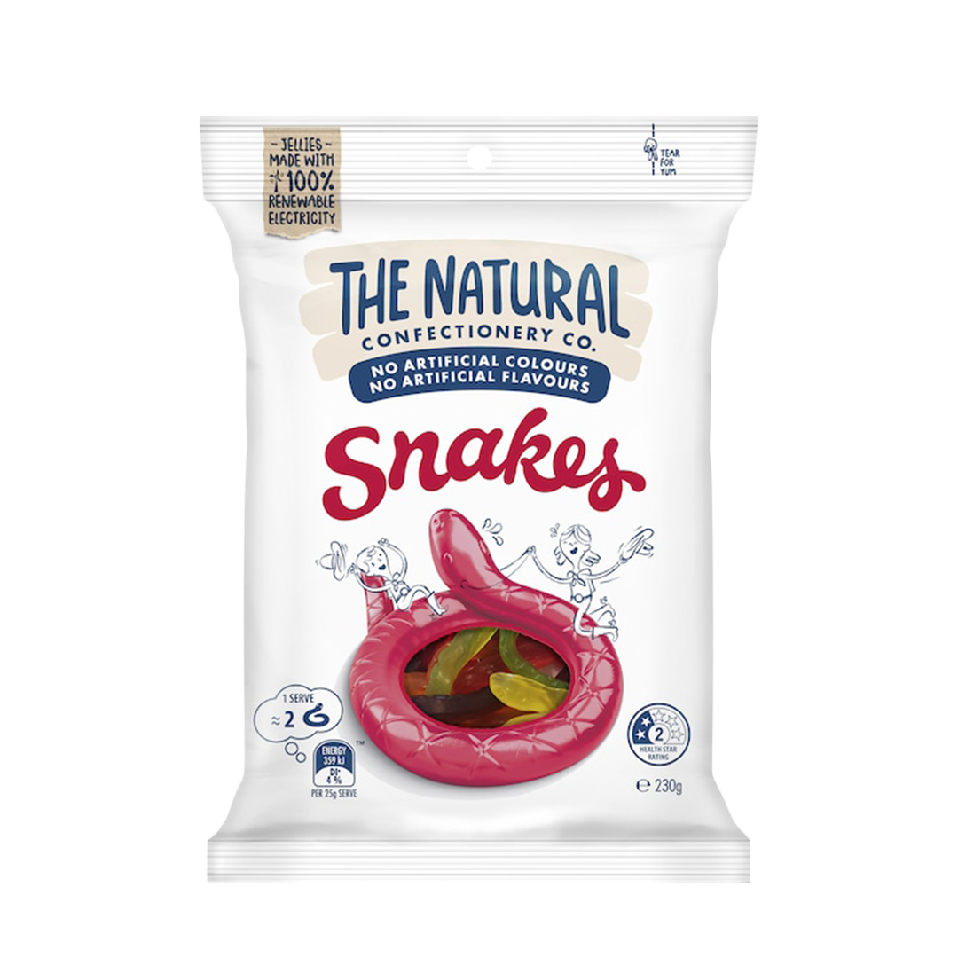 The Natural Confectionery Co. Snakes Gummies 230g