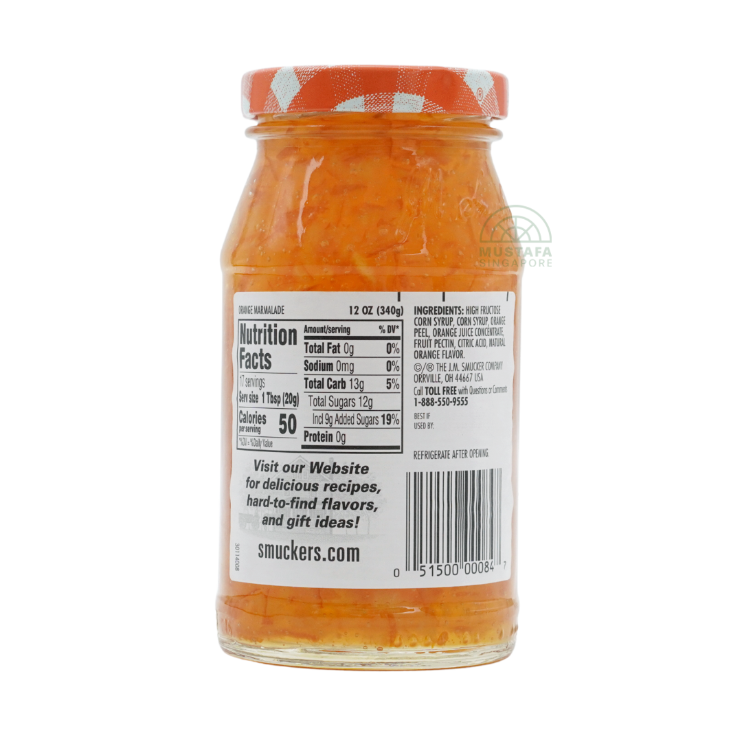 Smucker's Sweet Orange Marmalade Preserves Jam 340g