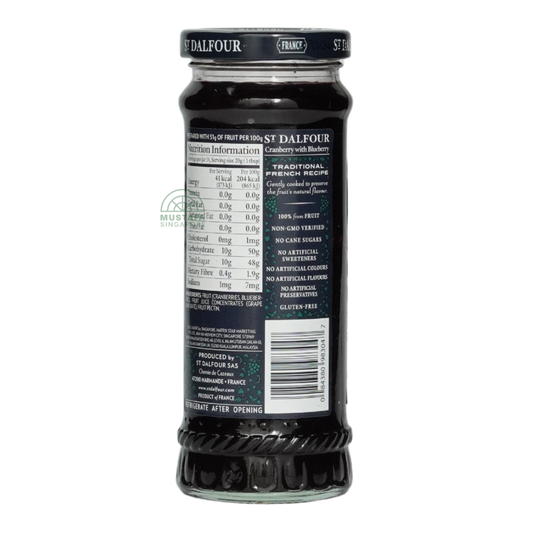 St Dalfour Cranberry with Blueberry Fruit Spread 284g
