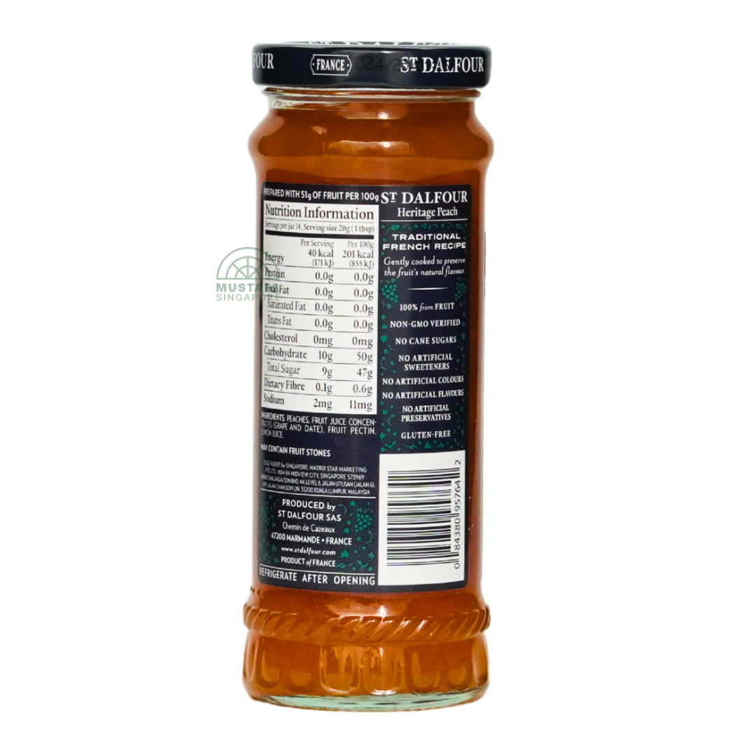 St Dalfour Heritage Peach Fruit Spread 284g