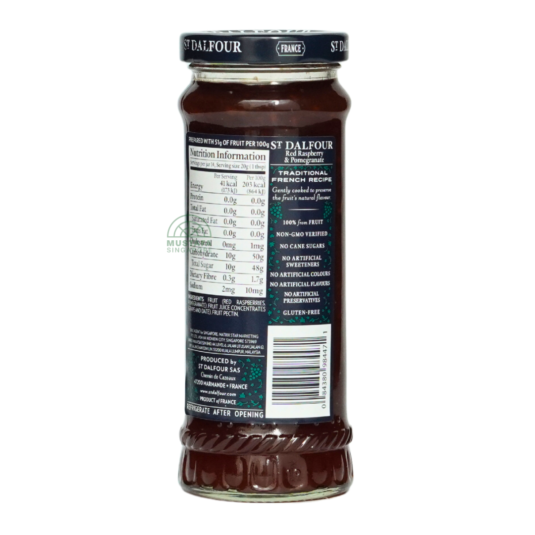 St Dalfour Raspberry & Pomegranate Fruit Spread 284g