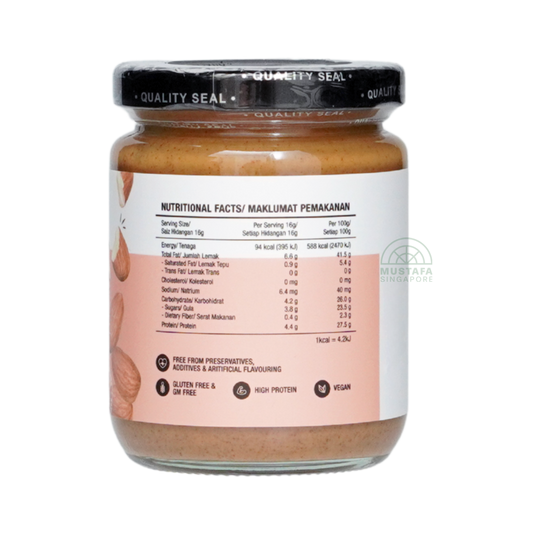 Delifood Almond Spread With Organic Cane Sugar 220g