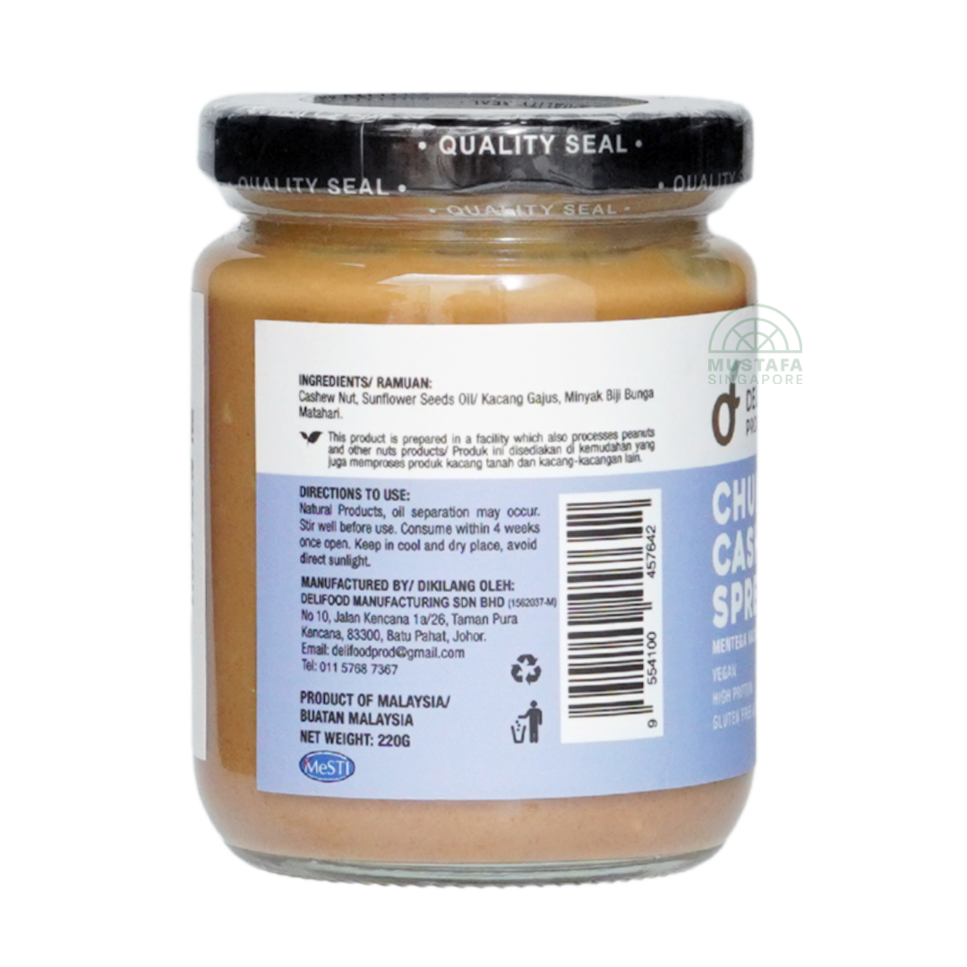 Delifood Chunky Cashew Nut Spread 220g