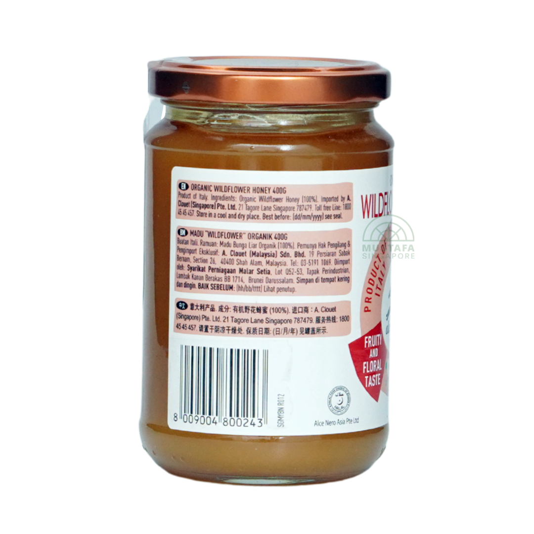 Alce Nero Organic Wildflower Honey 400g