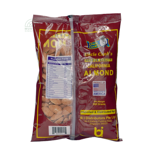 Uncle Cook's Raw Almond 500g