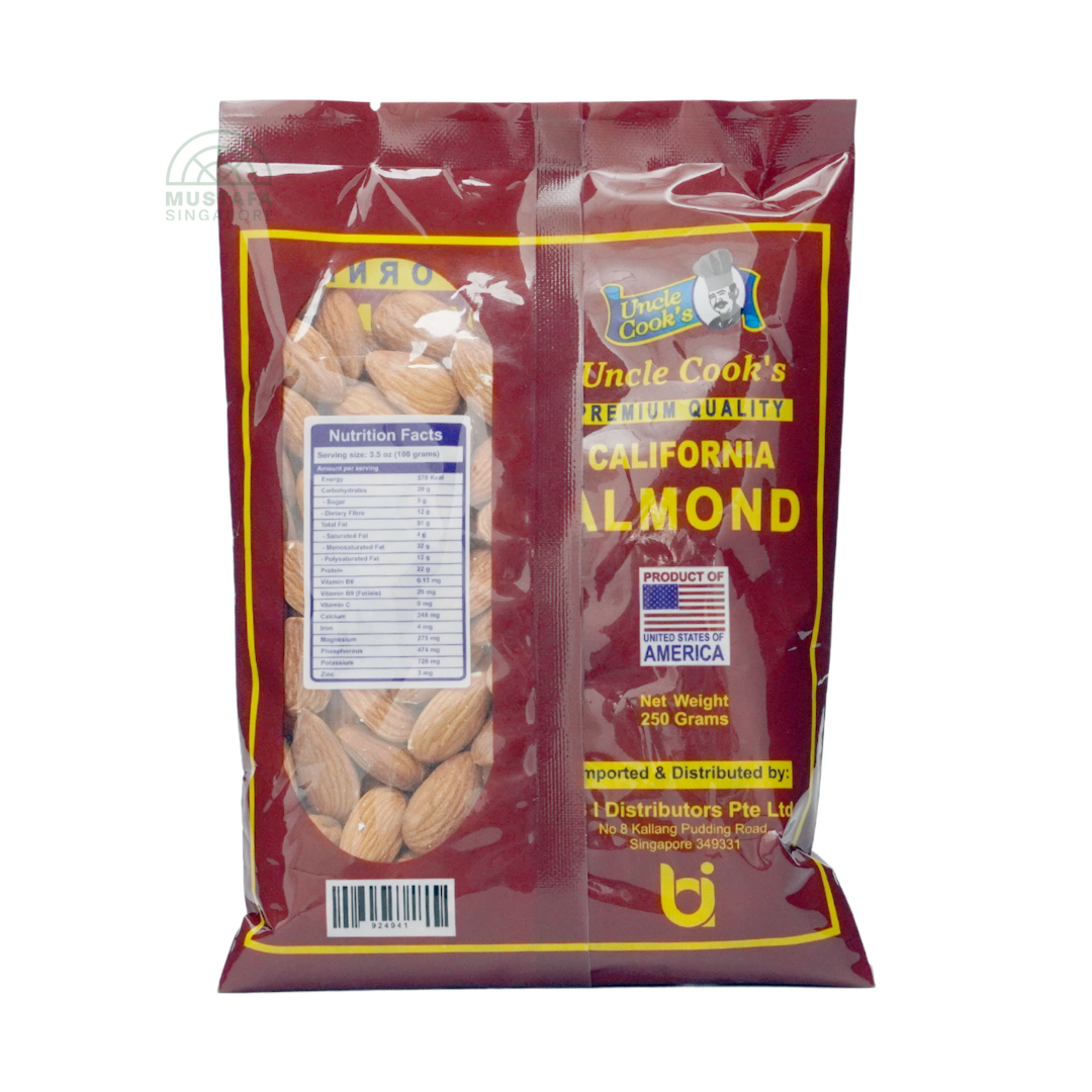 Uncle Cook's Raw Almond 250g