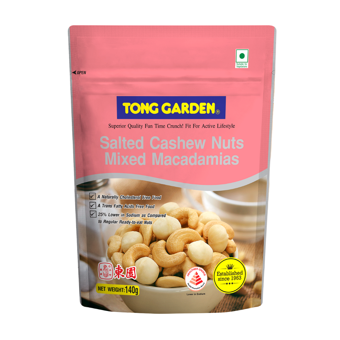 Tong Garden Salted Cashew Mixed Macadamias 140g