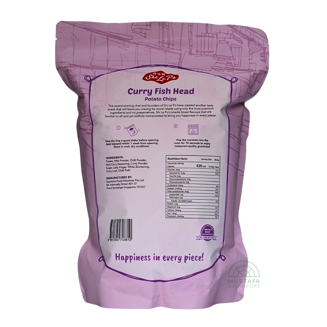 Shi Le Po Curry Fish Head Potato Chips 80g