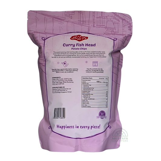 Shi Le Po Curry Fish Head Potato Chips 80g Shi Le Po Curry Fish Head Potato Chips 80g