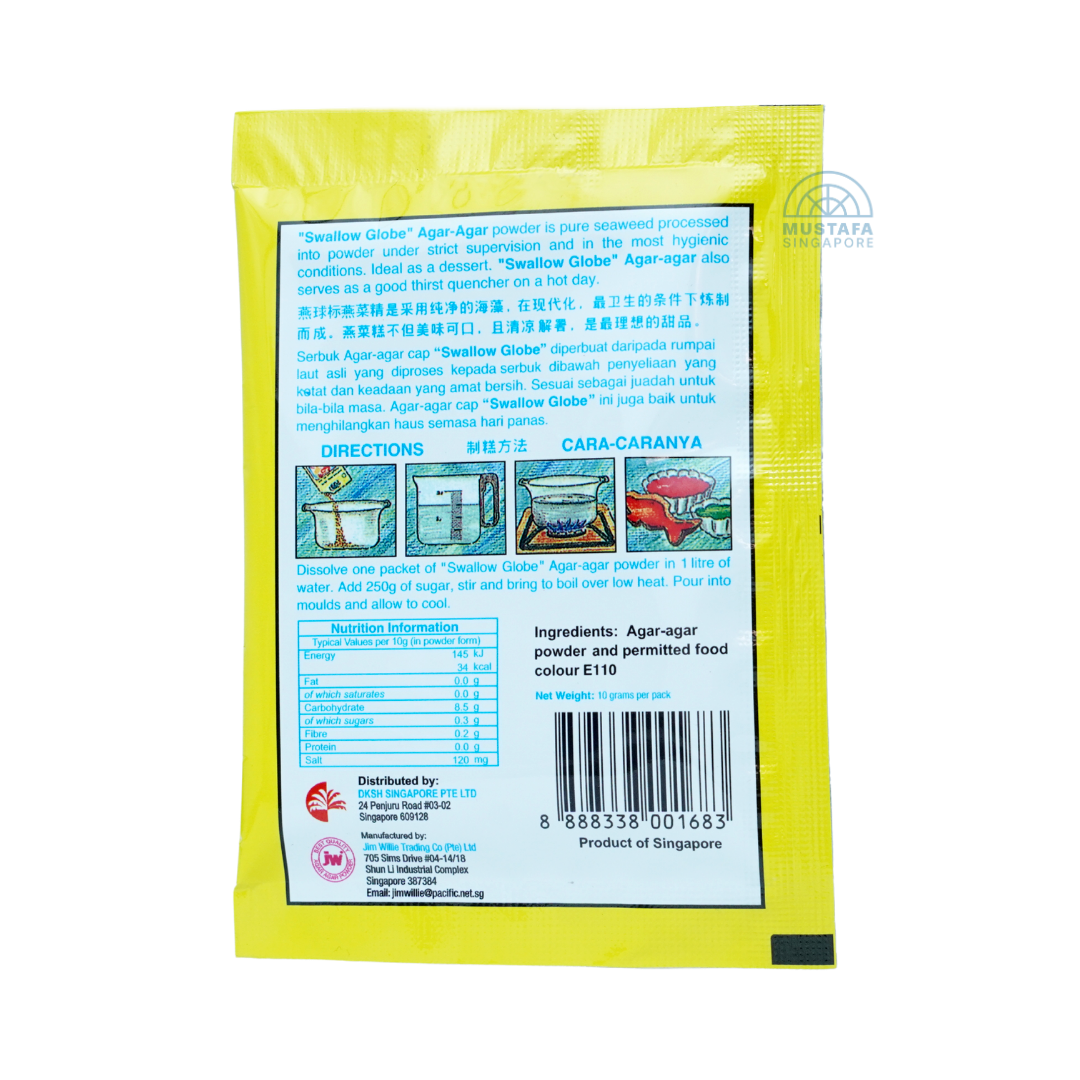 Jim Willie Swallow Globe Agar Agar - Orange (24's) 10g