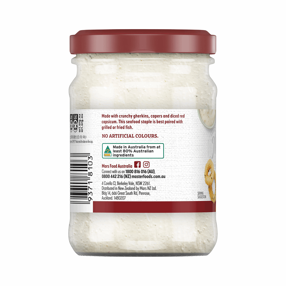 MasterFoods Tartare Sauce 220g