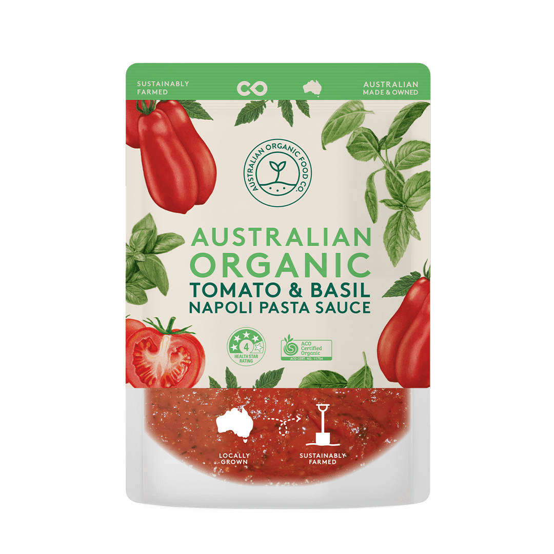 Australian Organic Food Co. Tomato & Basil Napoli Pasta Sauce 400g