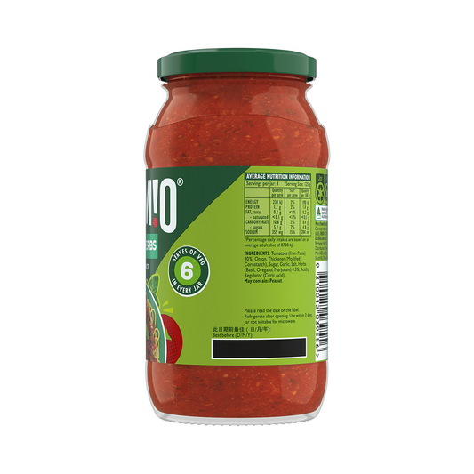 Dolmio Extra Pasta Sauce Italian Herbs 500g Dolmio Extra Pasta Sauce Italian Herbs 500g
