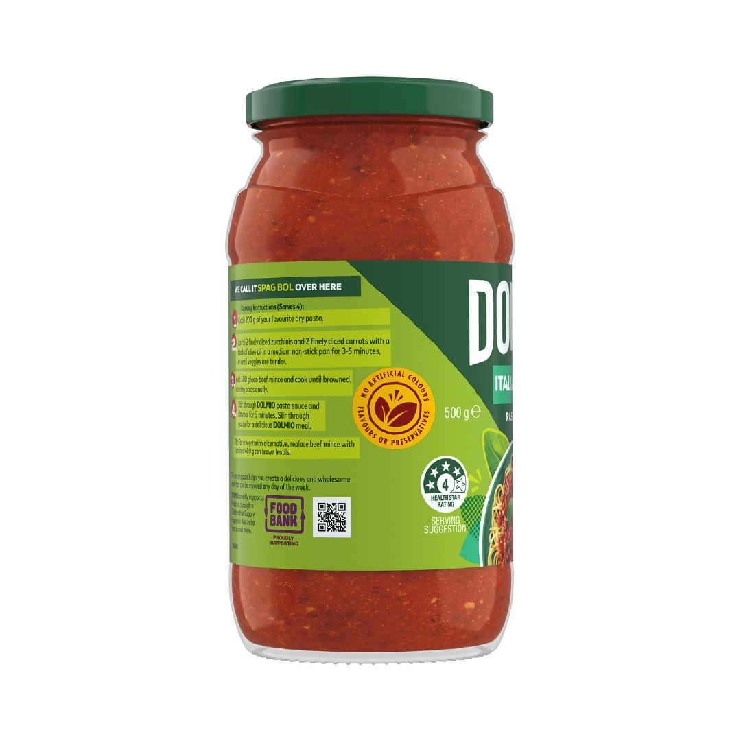 Dolmio Extra Pasta Sauce Italian Herbs 500g