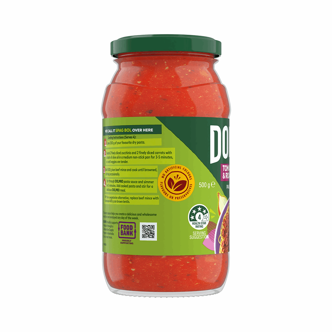 Dolmio Extra Pasta Sauce Tomato, Onion & Roast Garlic 500g