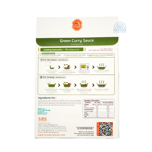J-Lek Green Curry Sauce 250g J-Lek Green Curry Sauce 250g
