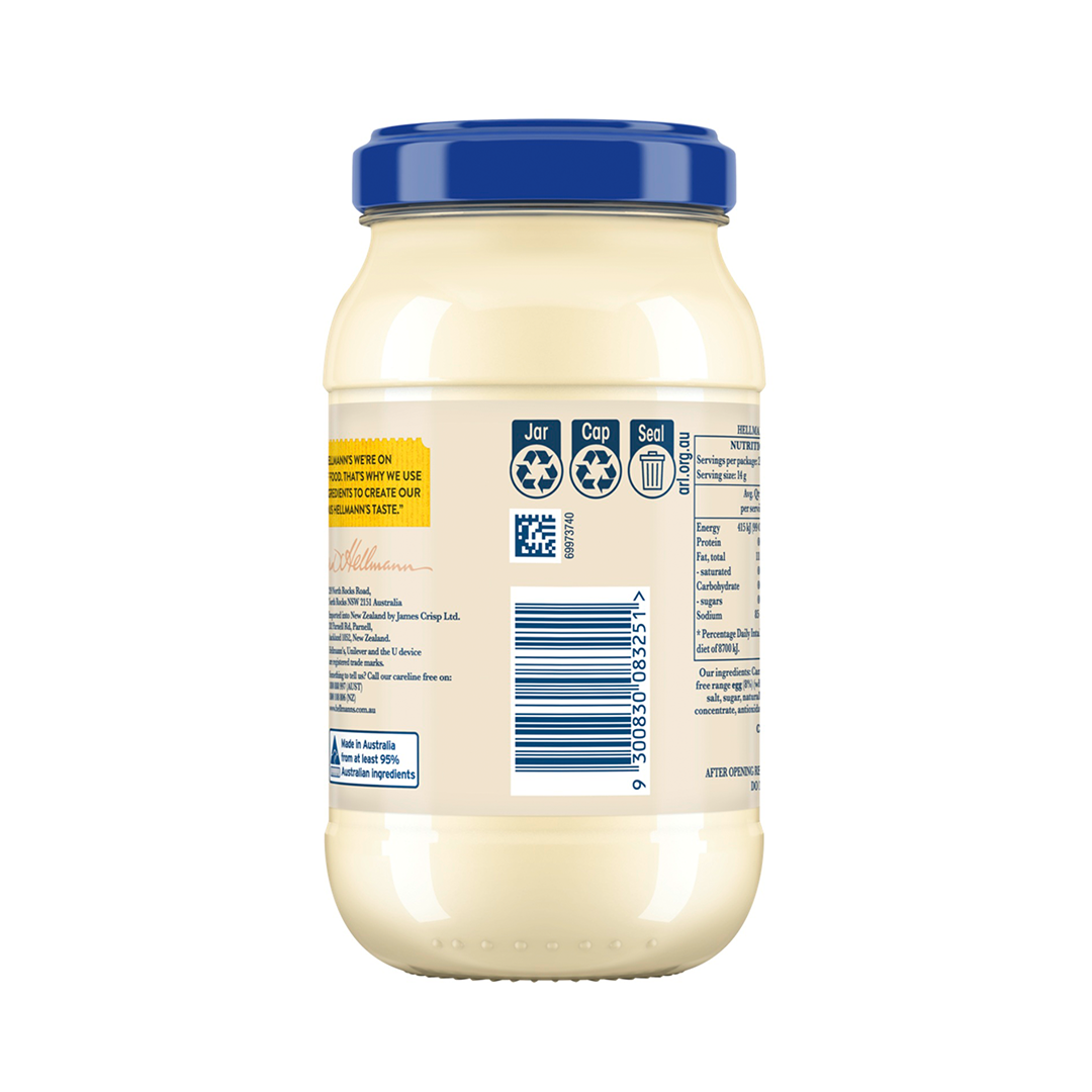 Hellmann's Real Mayonnaise Jar 400g