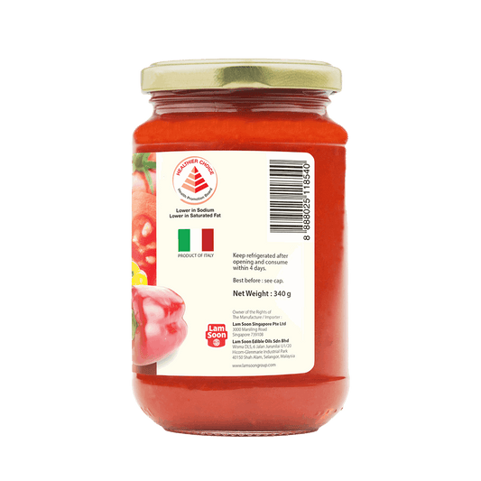 Naturel Organic Peppers Pasta Sauce 340g Naturel Organic Peppers Pasta Sauce 340g