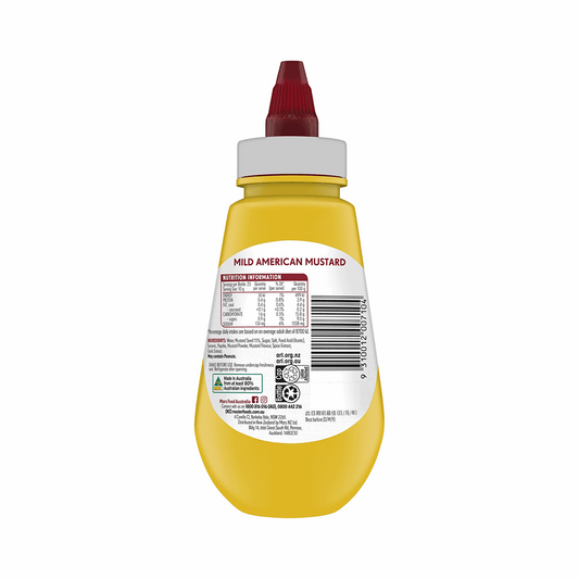 MasterFoods Squeezy Mild American Mustard 350g MasterFoods Squeezy Mild American Mustard 350g