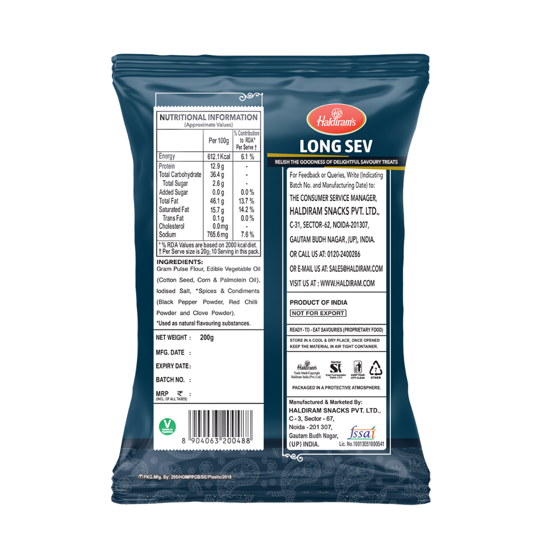 Haldiram's Long Sev 200g