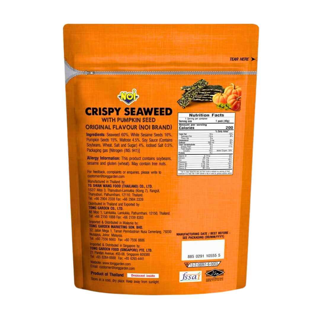 Tong Garden Noi Seaweed With Pumpkin Seed Original 40g