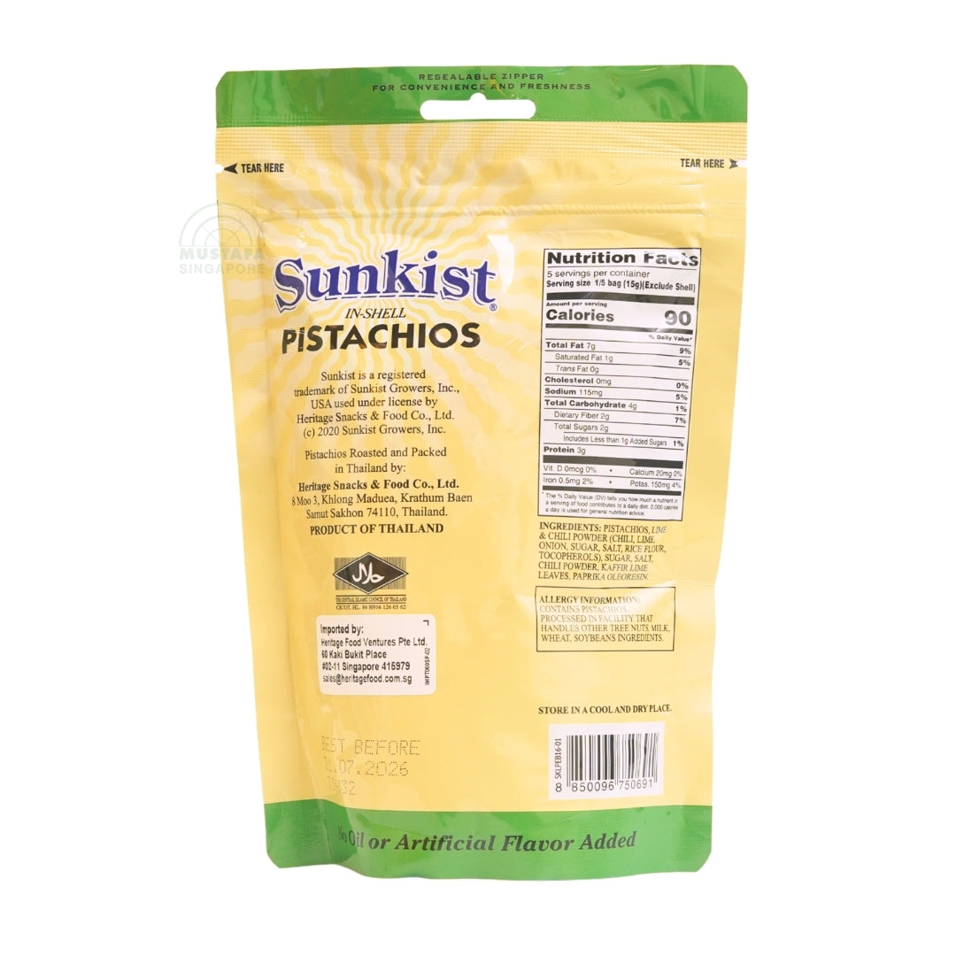 Sunkist In-Shell Pistachios Lime & Chilli 150g