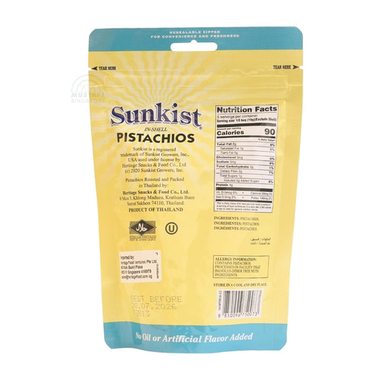Sunkist In-Shell Pistachios Natural Toasted 150g