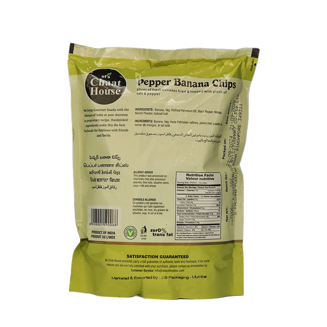 SFS Chaat House Pepper Banana Chips 200g