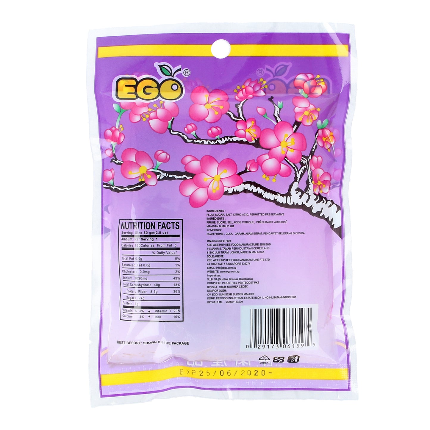 Ego Mh Plum Seedless 80g