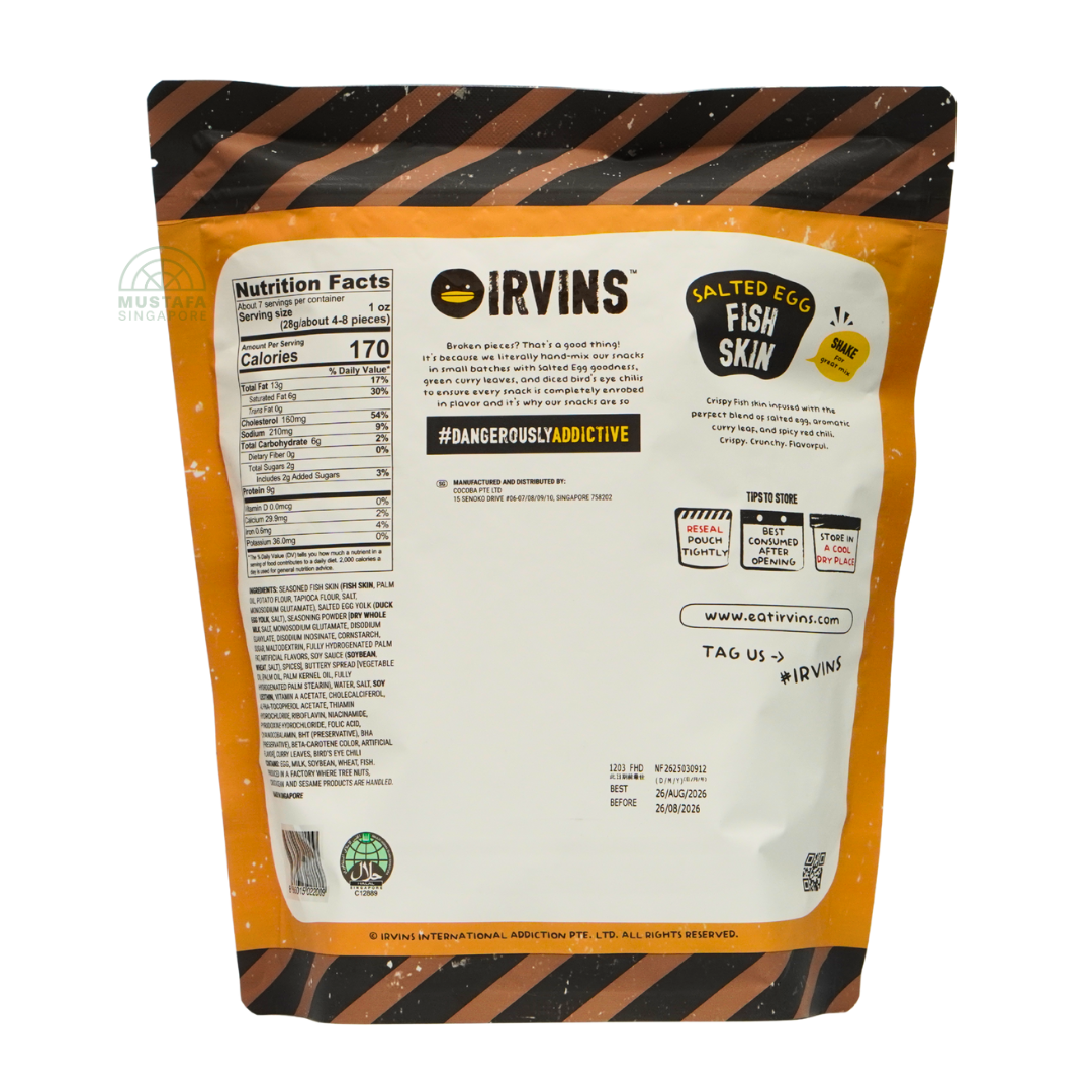 Irvins Salted Egg Fish Skin 210g