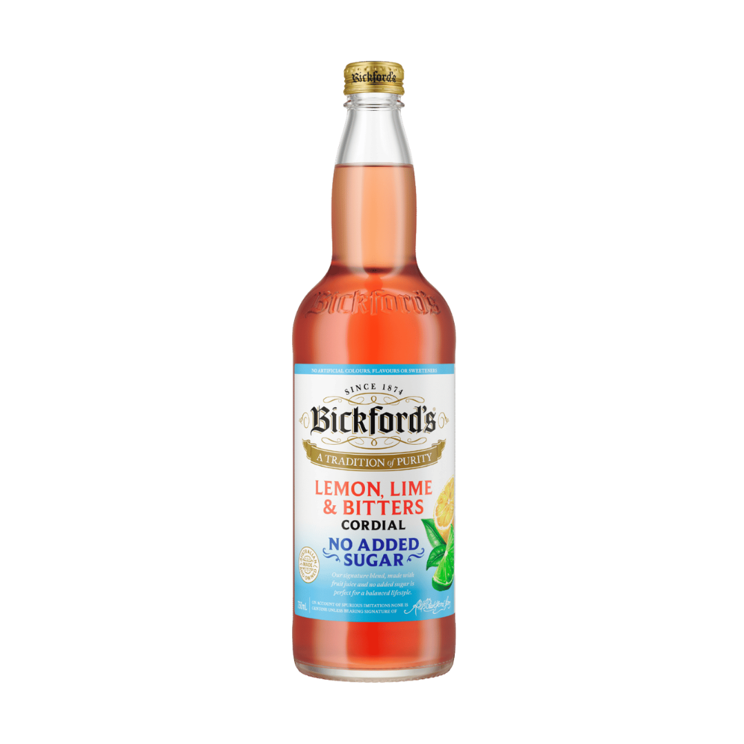 Bickfords Lemon, Lime & Bitters Cordial (No Added Sugar) 750ml