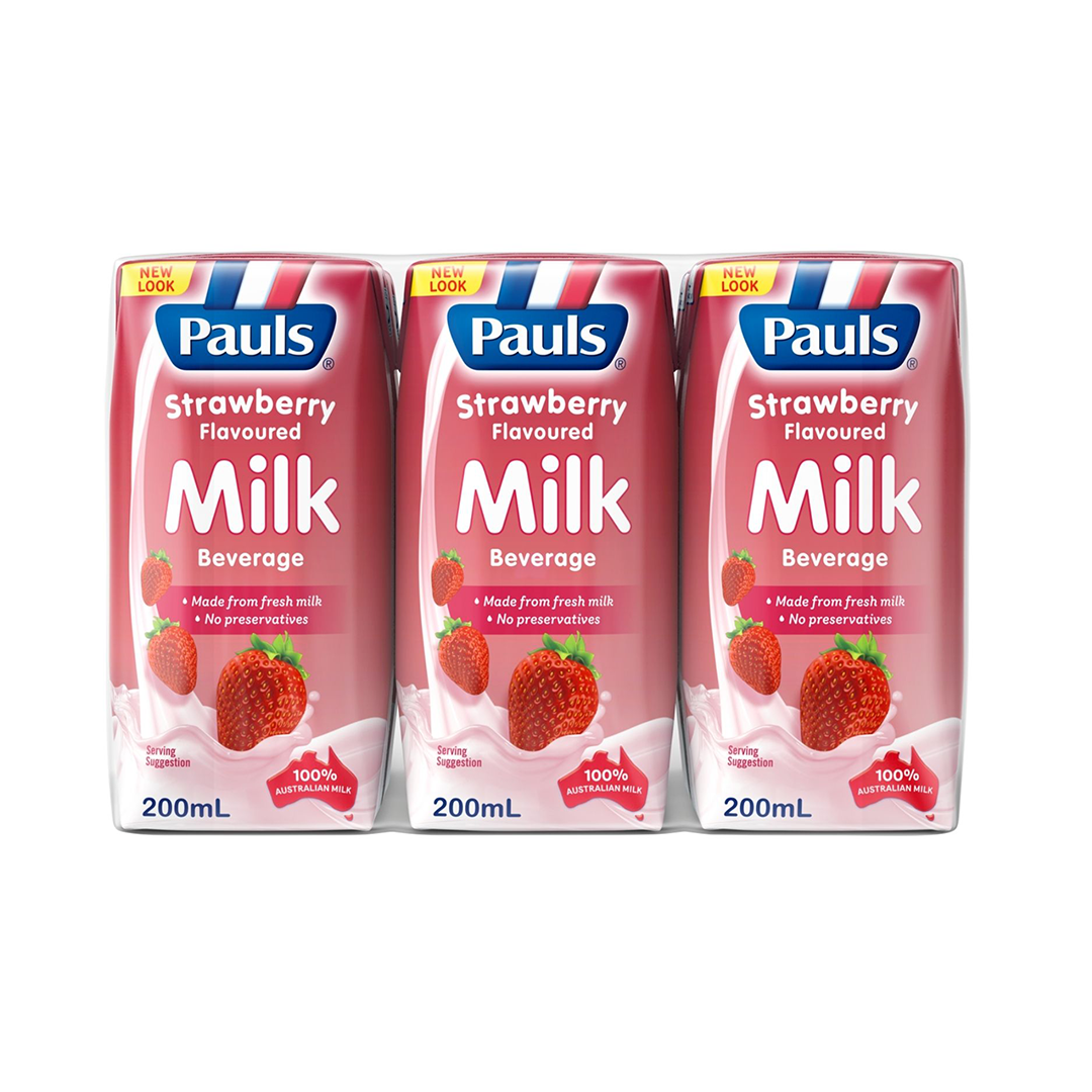 Pauls Strawberry Milk 200ml x 6s