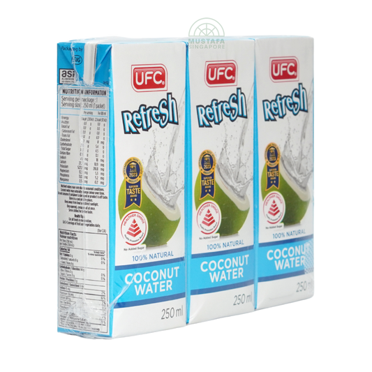 UFC Refresh 100% Natural Coconut Water 3 x 250ml
