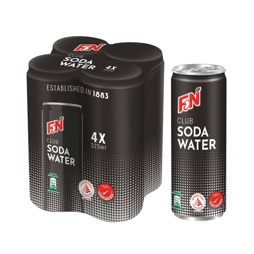 F&N Club Soda Water 4 x 325ml