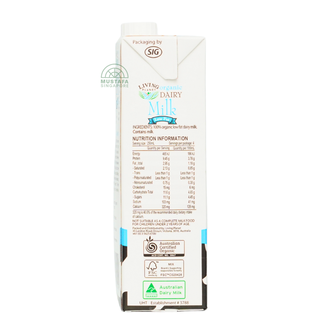 Living Planet Organic Dairy Milk Low Fat 1L