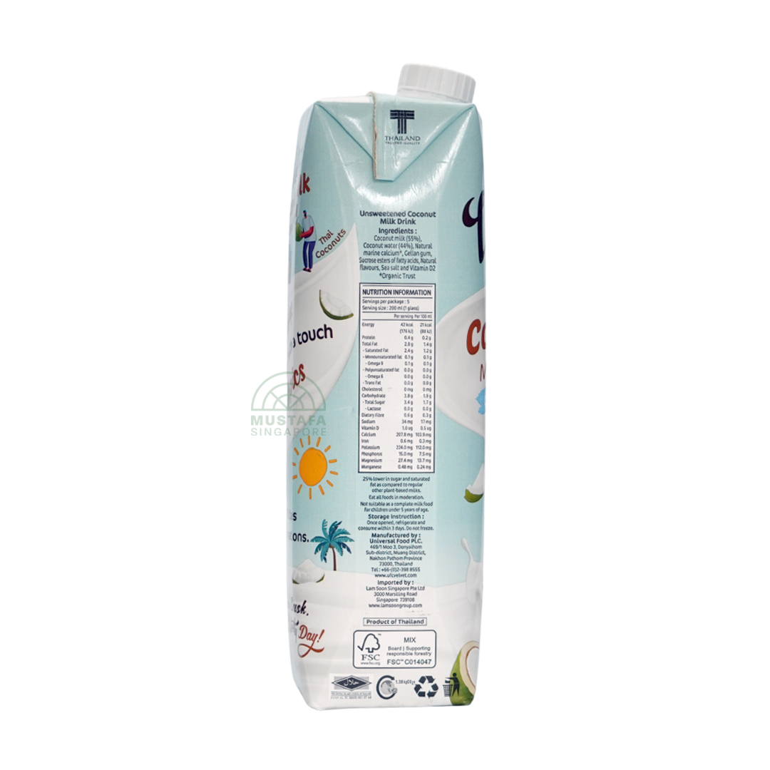 UFC Velvet Coconut Milk Drink Unsweetened 1L